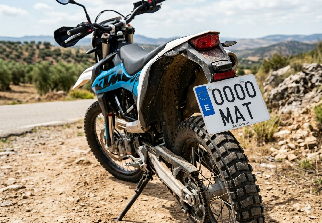 Matrícula de moto de campo: todo lo que necesitas saber para ir legal por el monte (y no llevarte una multa)